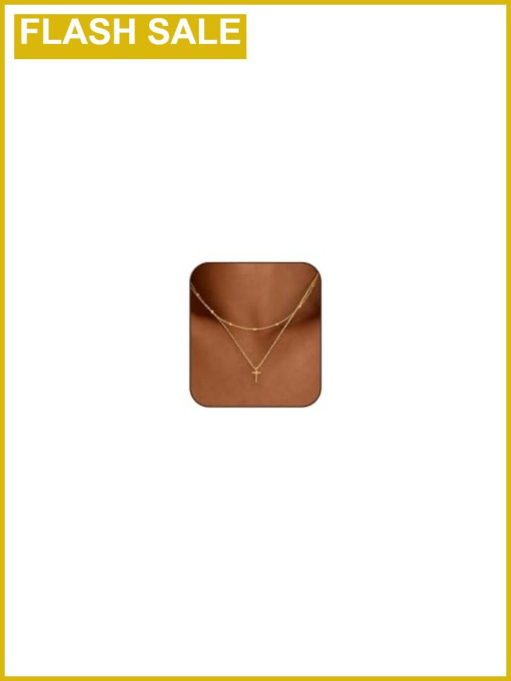 Dainty Gold Plated Cross Necklace Minimalist Pendant Necklace for Women